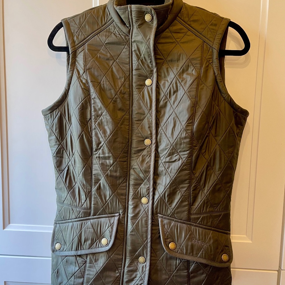 Barbour Olive Quilted Vest